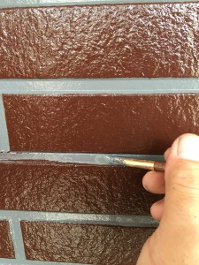 タッチアップでタイル調を生かして窯業サイディングの外壁塗装　加古川市H様邸