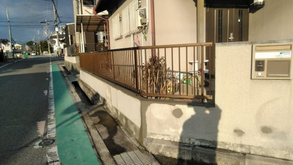 地震に備えて古いブロック塀をフェンスに変更　加古川市S様邸（外塀工事）