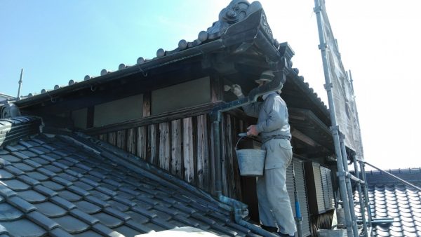 台風の被害に遭った屋根瓦・外壁漆喰の補修　高砂市S様邸（築41年、屋根漆喰工事）