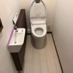 【子供が使いやすいトイレ】タンクレストイレに取り替えて手洗い新設　加古川市M様邸（トイレリフォーム）