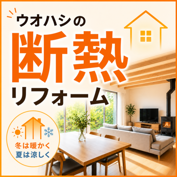 冬は暖かく、夏は涼しく。快適な住まいを叶えるウオハシの断熱リフォーム
